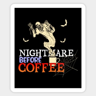 nightmare before coffee halloween costume Sticker